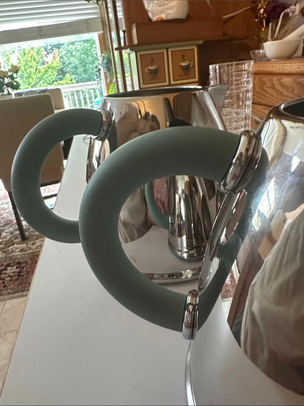 Michael Graves Vintage Postmodern Stainless Steel Tea/Coffee Servers